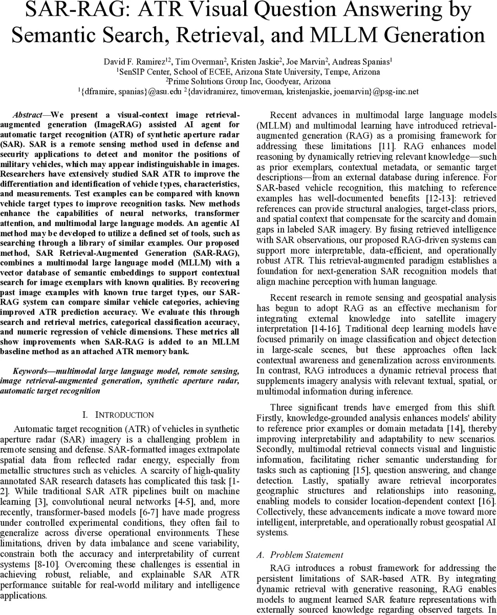 SAR‑RAG: 검색·회수·생성을 결합한 SAR 영상 자동 목표 인식 시스템