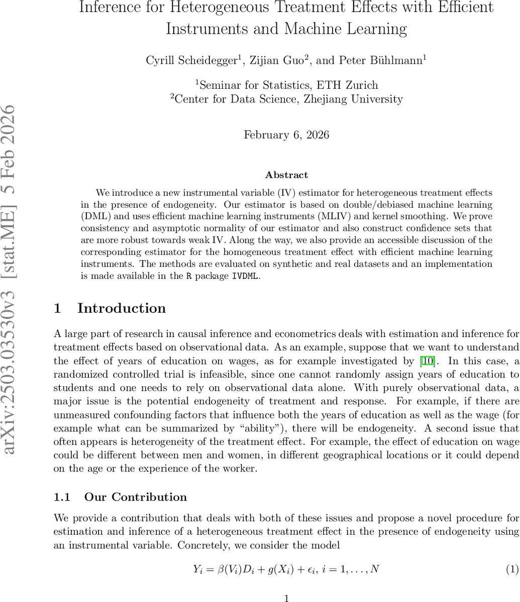 효율적 머신러닝 도구와 커널 스무딩을 활용한 이질적 처리효과 추정법