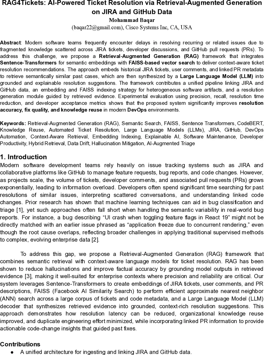 AI 기반 티켓 해결을 위한 RAG4Tickets