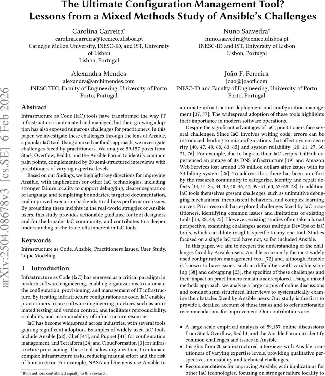 Ansible 사용자의 고충을 파헤친 혼합연구: 구성관리의 미래를 묻다