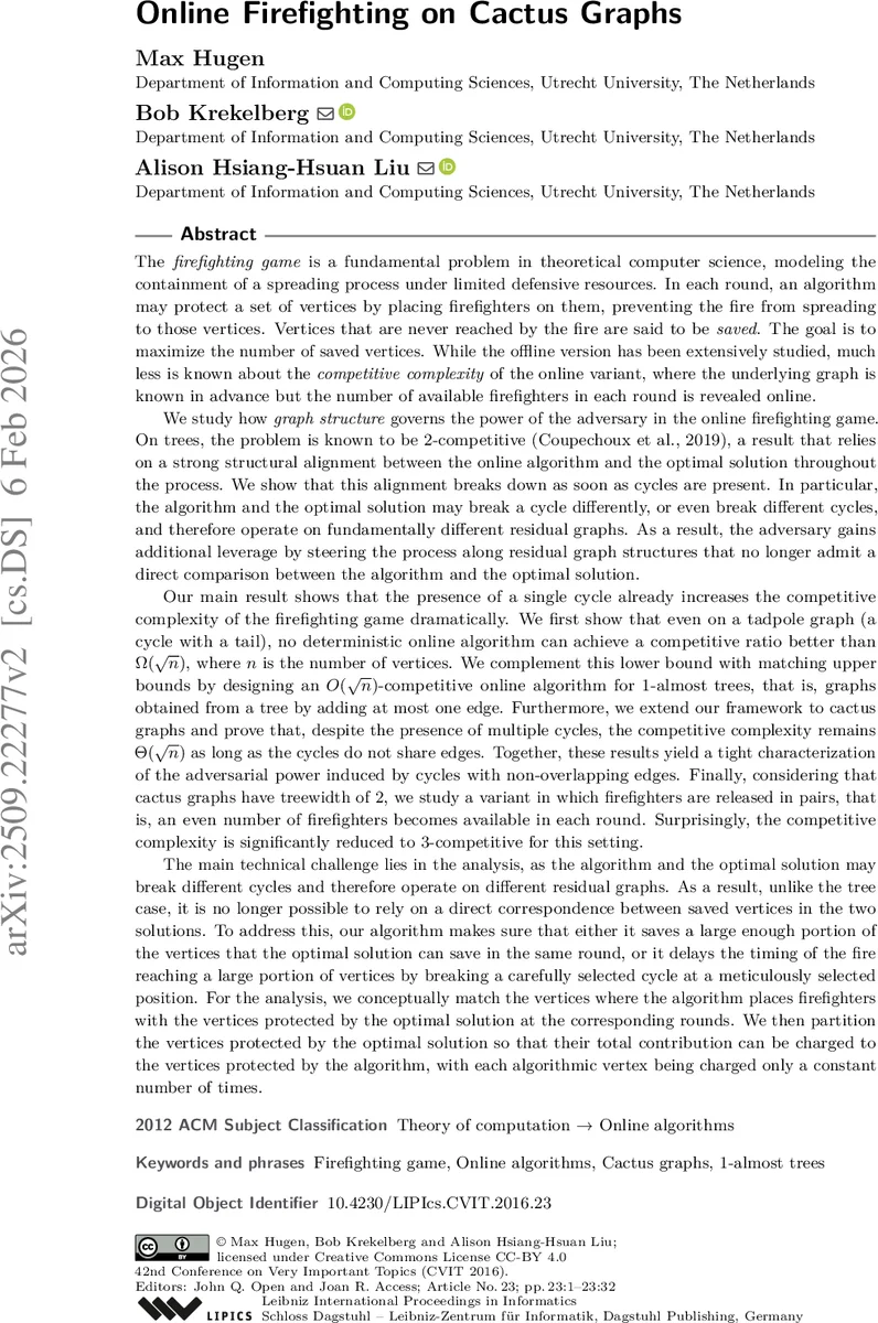 선형 화재 진압 온라인 알고리즘의 새로운 경계