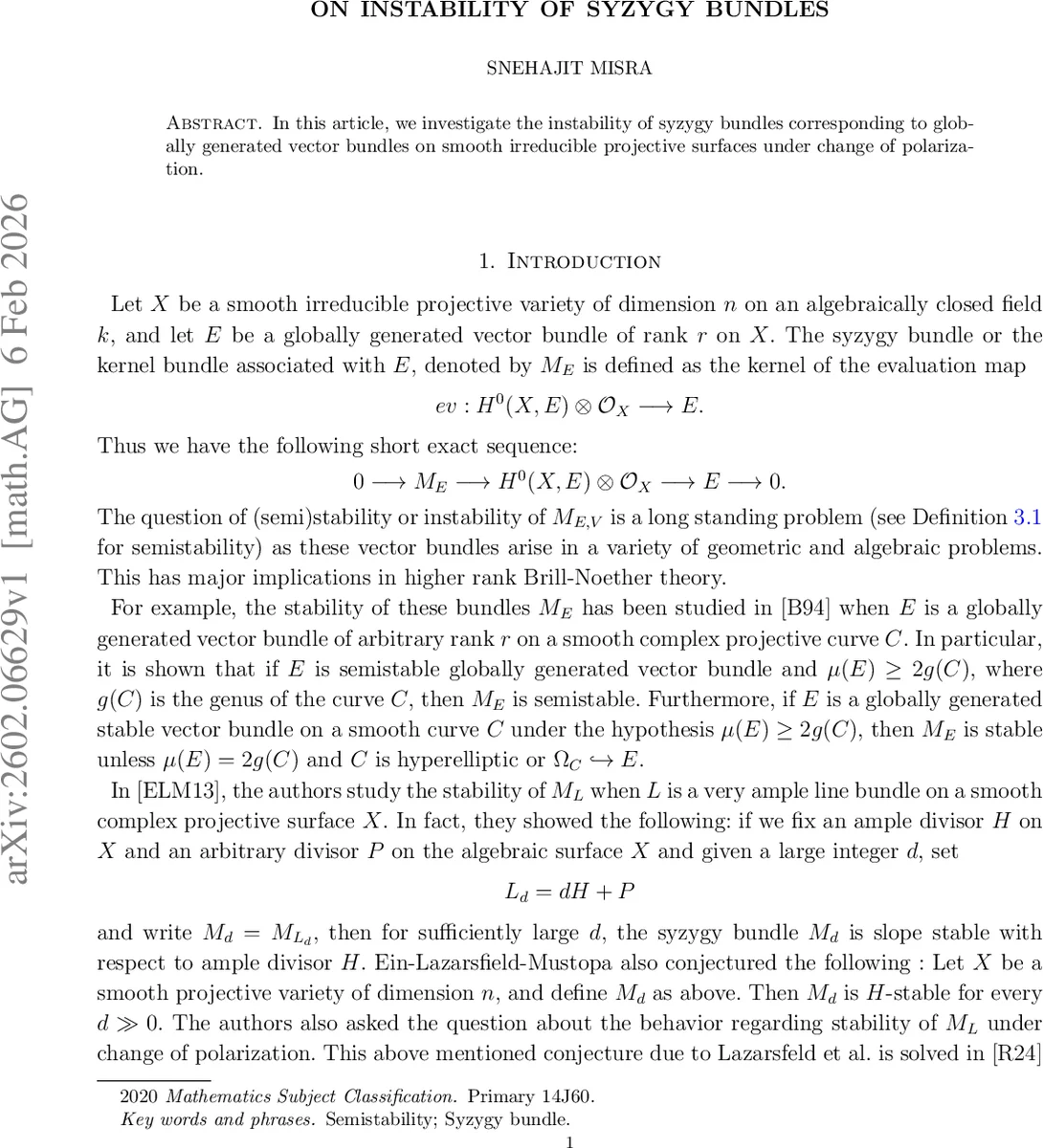 표면 위의 시지버리 번들 불안정성 연구