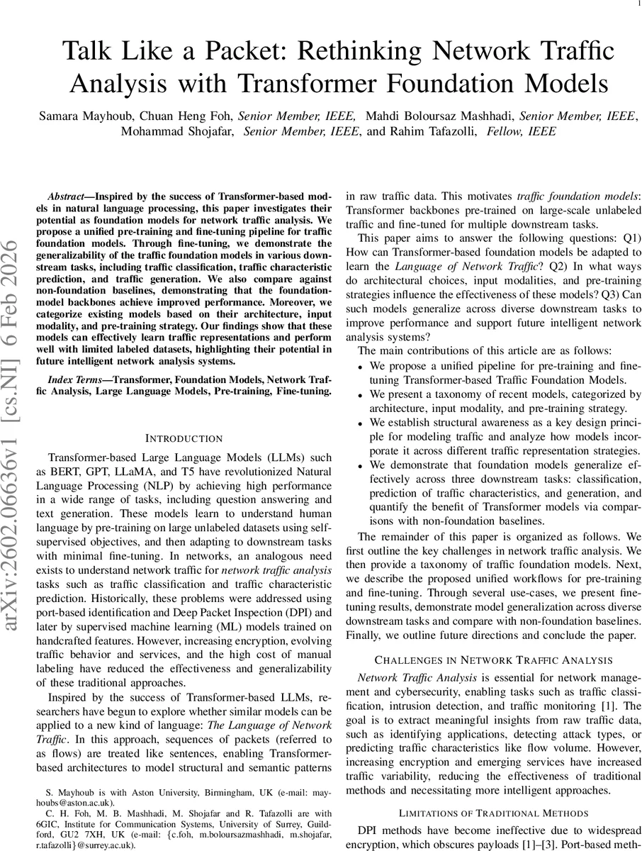 패킷처럼 말하라 트랜스포머 기반 네트워크 트래픽 분석 혁신