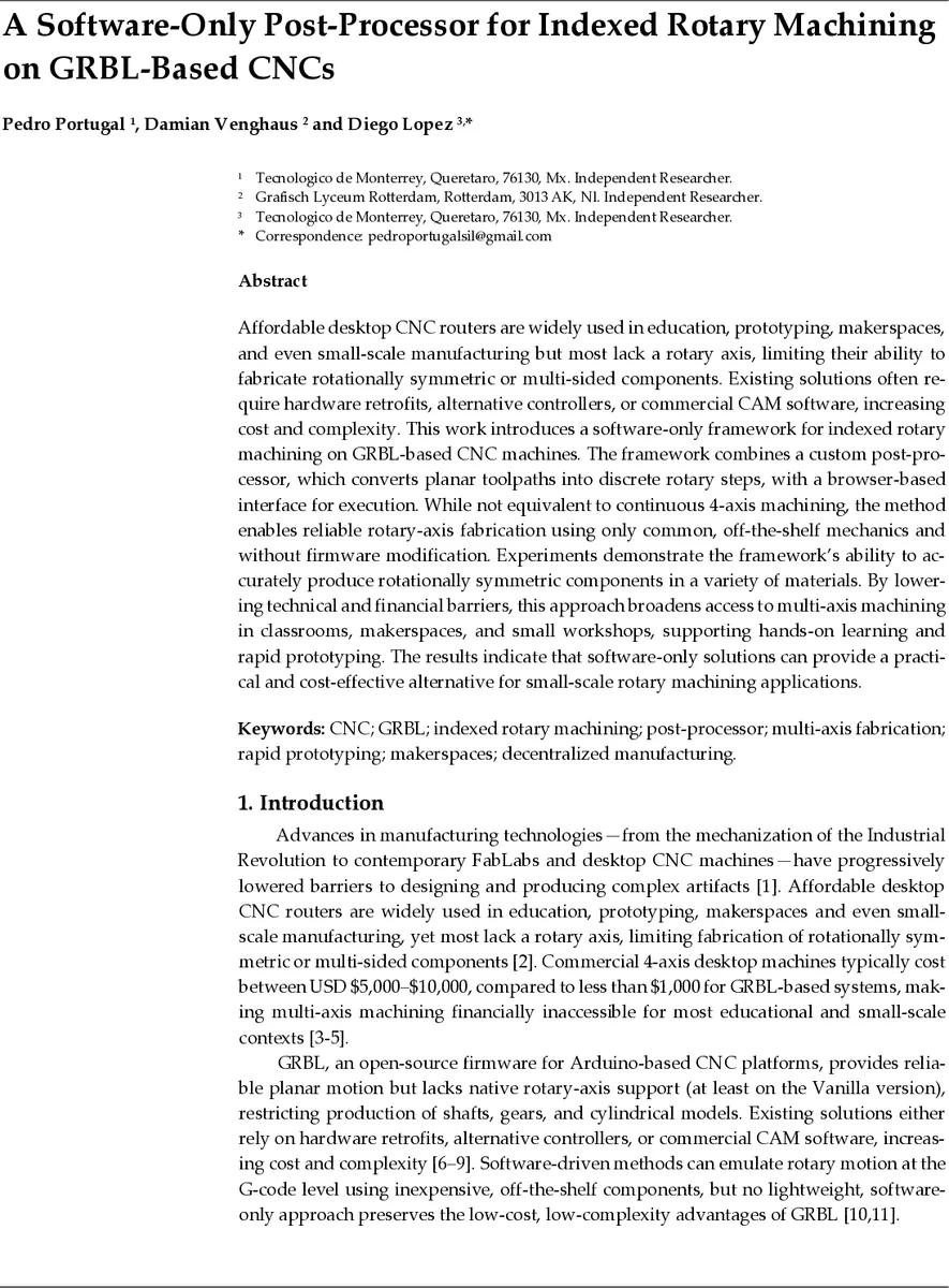 소프트웨어만으로 구현하는 GRBL 기반 회전축 가공