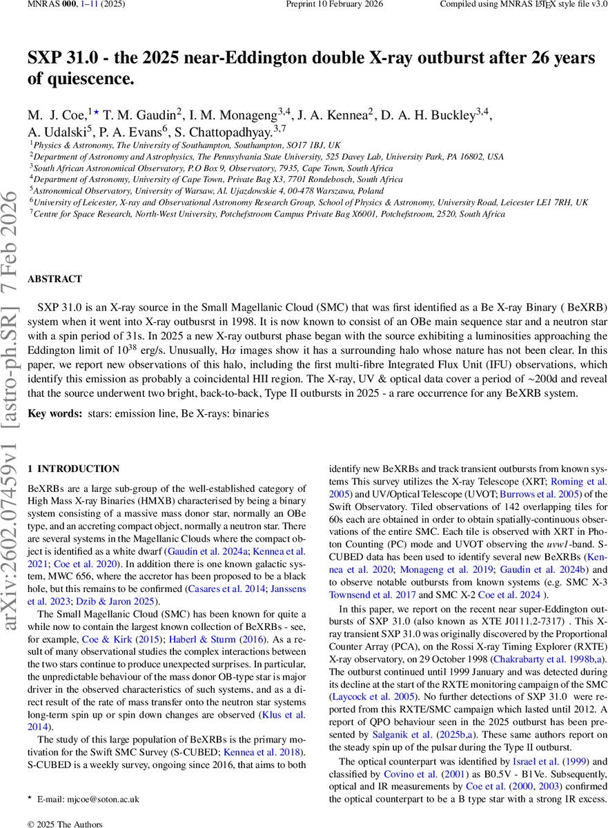 2025년 초과에디션 이중 X선 폭발, 26년 침묵을 깨다