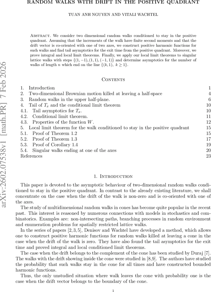 양극에서의 편향을 가진 랜덤 워크