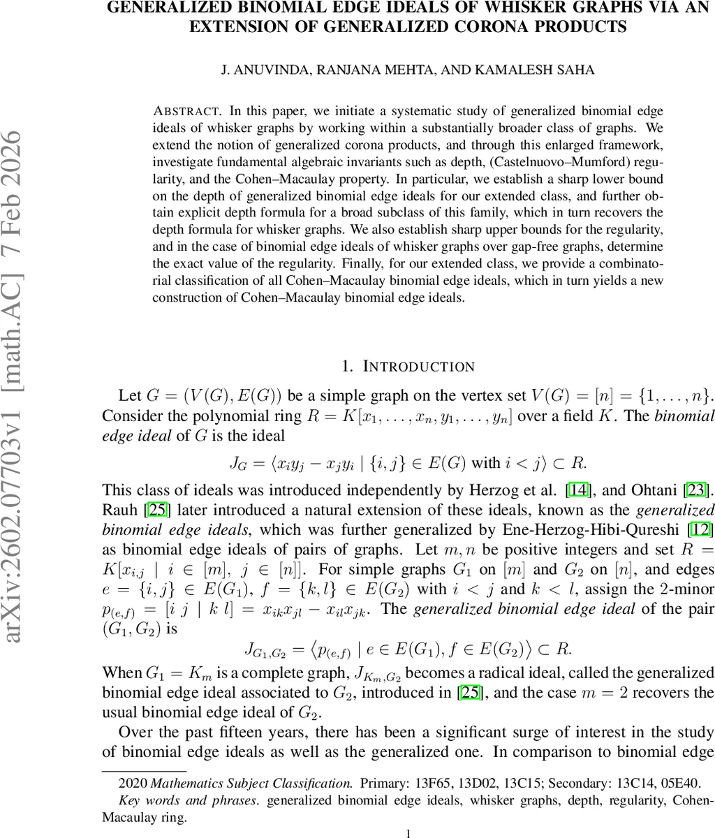 일반화된 꼬리 그래프의 이항 경계 이상과 확장된 코로나 곱 연구