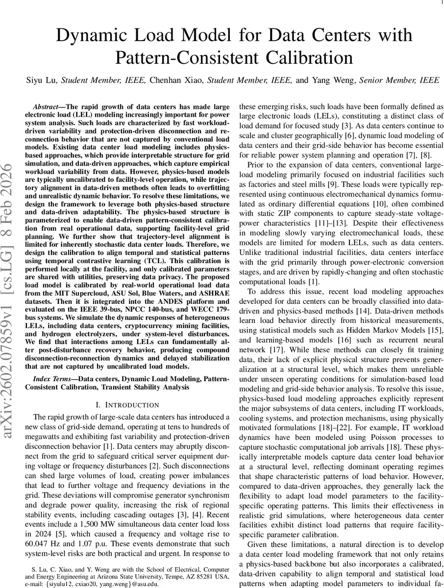 데이터센터 동적 부하 모델링과 패턴 일관 보정