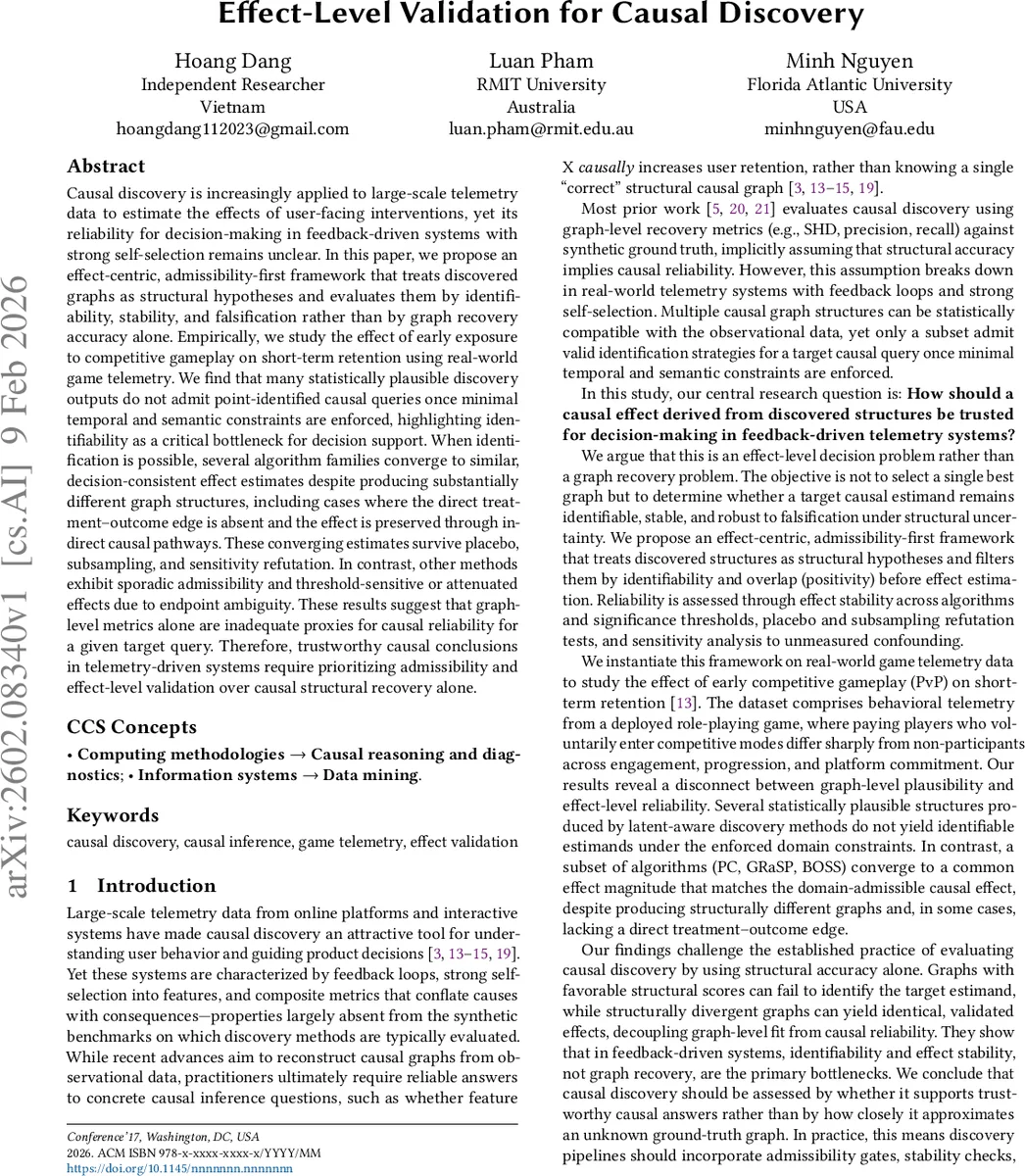 효과 중심 검증: 인과 발견의 신뢰성 재정의