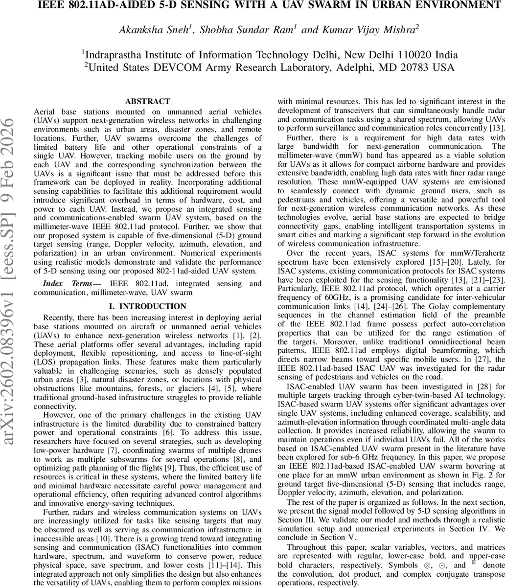UAV 스웜을 활용한 5차원 mmWave 센싱 혁신