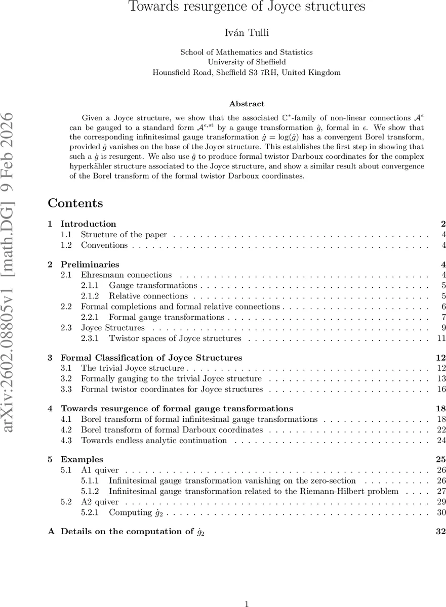 조이스 구조의 부활을 향한 진전