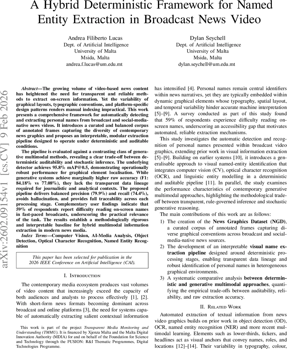 방송 뉴스 영상에서 인명 추출을 위한 하이브리드 결정론적 프레임워크