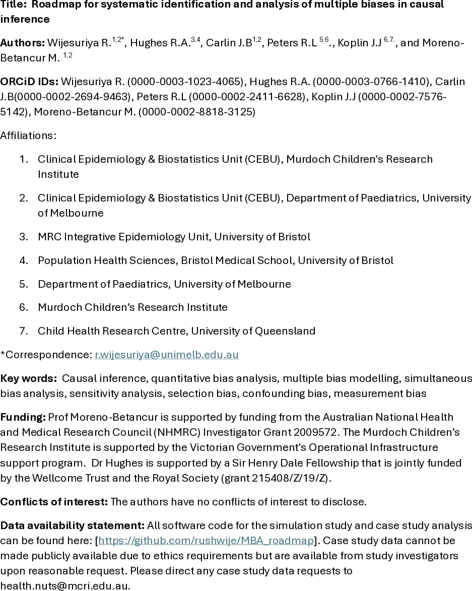 다중 편향을 체계적으로 식별하고 분석하기 위한 로드맵