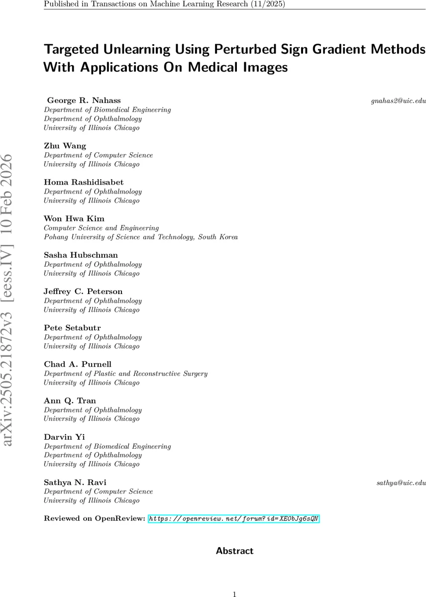 의료 영상에서의 표적 망각: 교란 부호 기울기 기반 방법