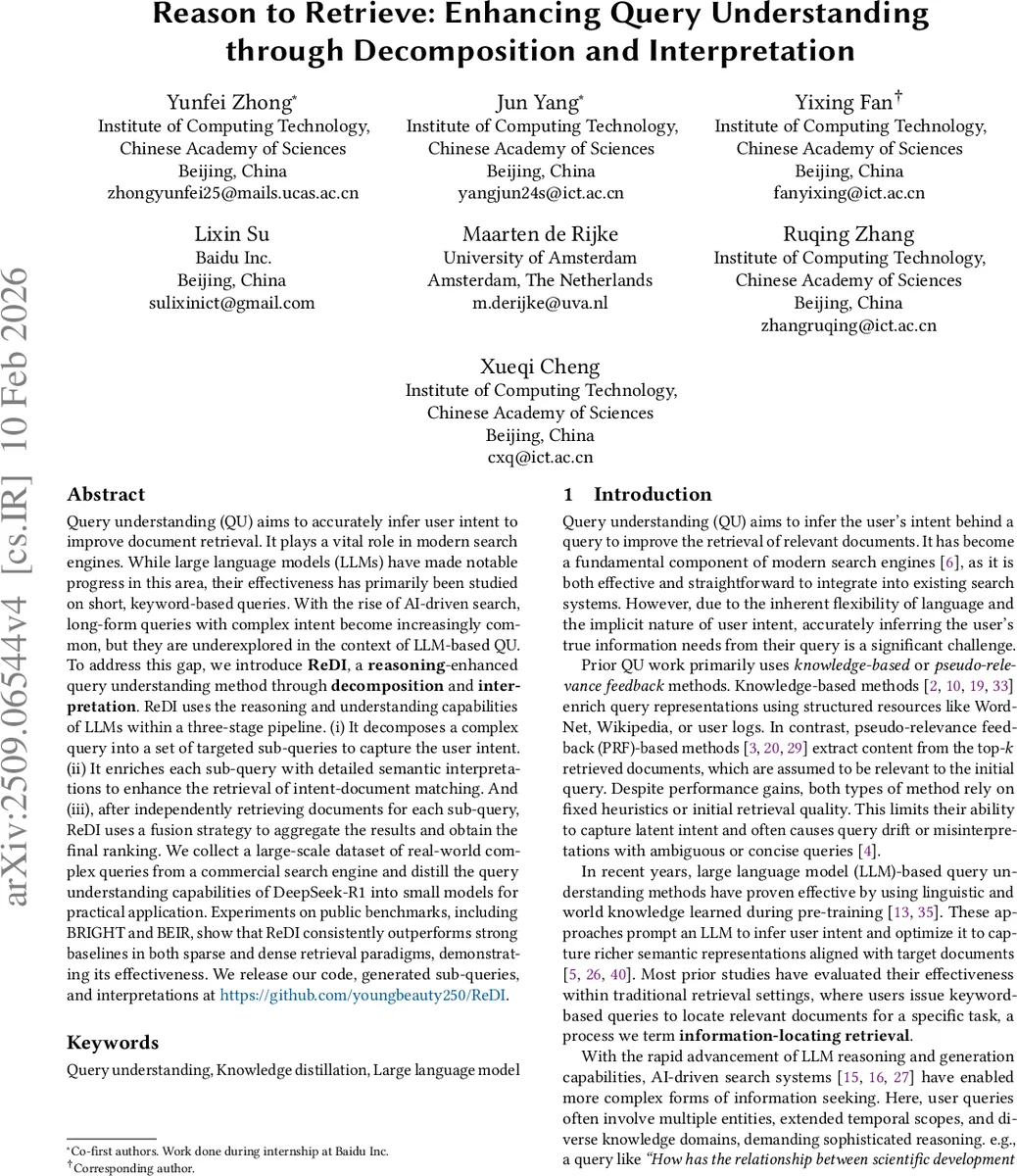 복합 질의 이해를 위한 분해·해석 기반 ReDI