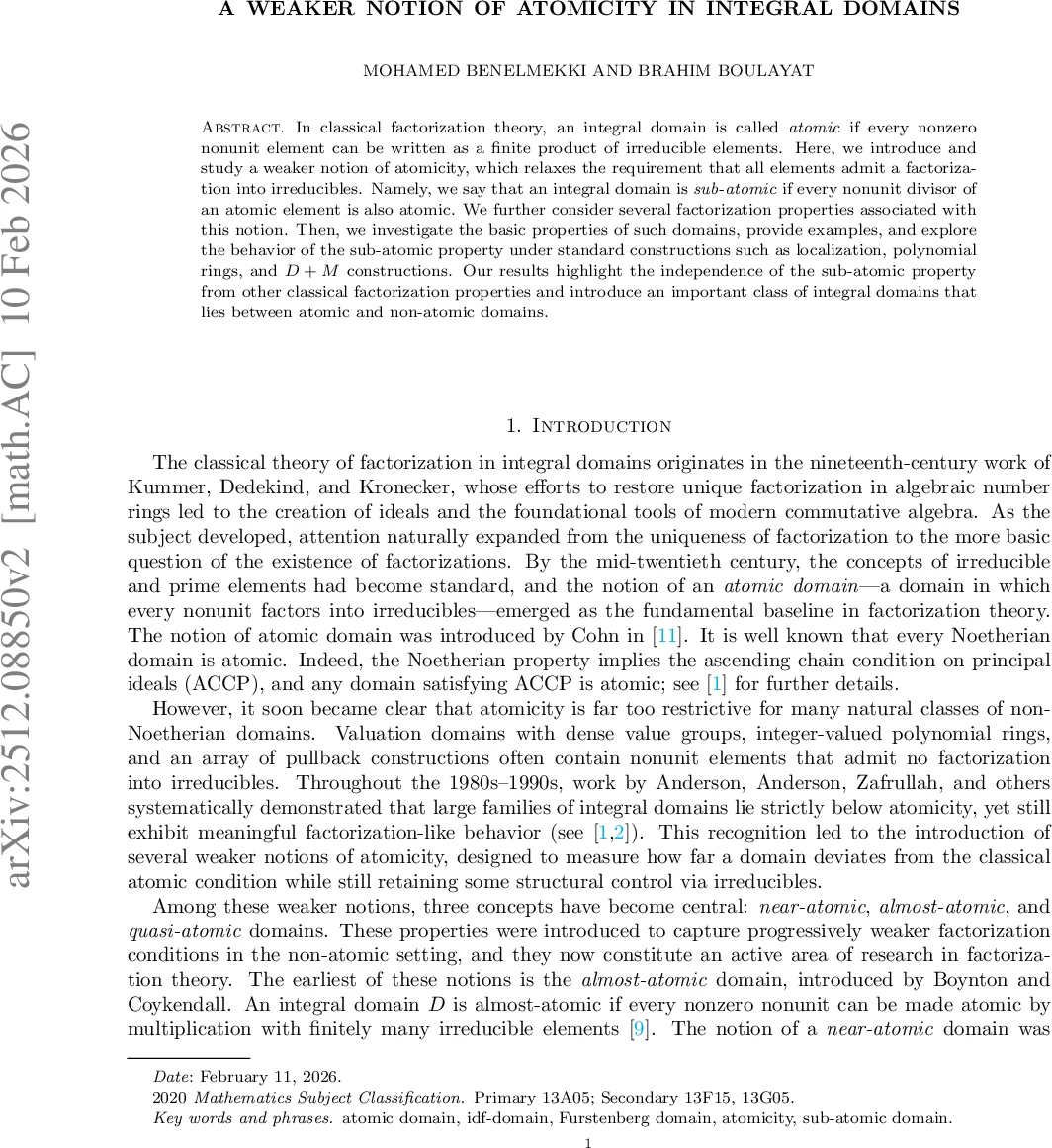 원자성의 약화: 서브 아토믹 도메인의 이론과 응용