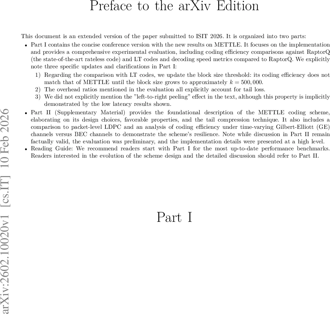 스트리밍을 위한 고효율 저복잡도 메탈 코드 METTLE