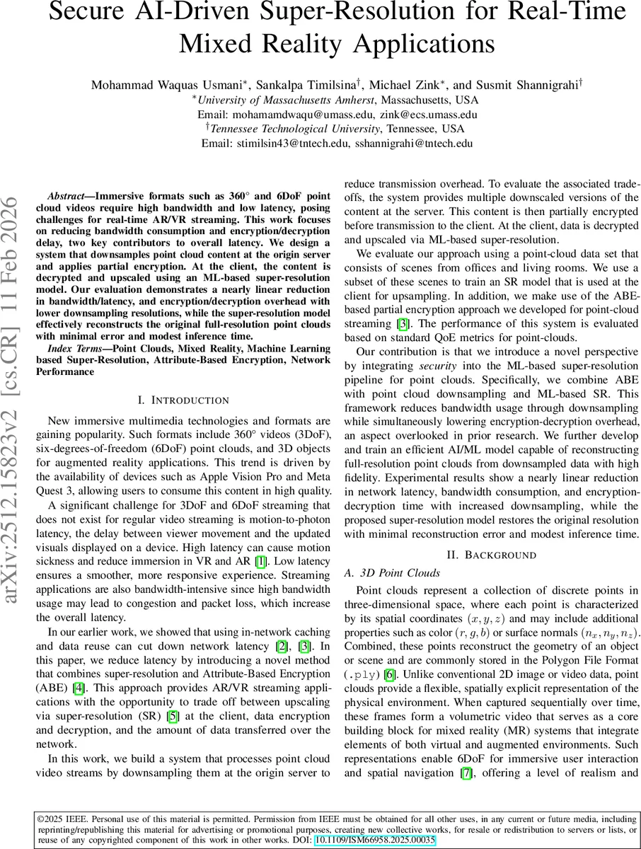 실시간 혼합현실을 위한 보안 AI 초고해상도 복원