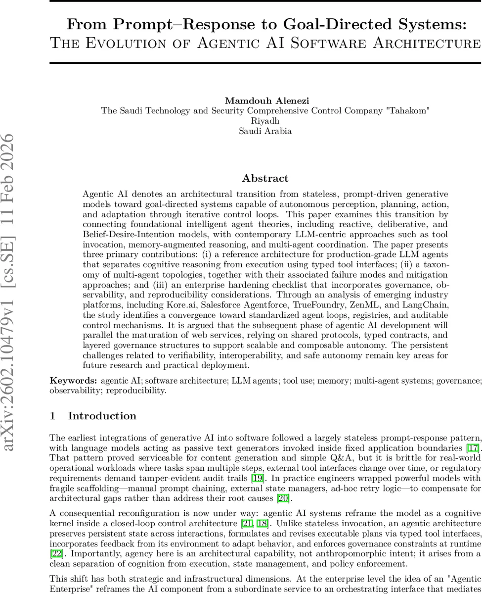 프롬프트에서 목표 지향 AI까지 에이전트형 소프트웨어 아키텍처 진화