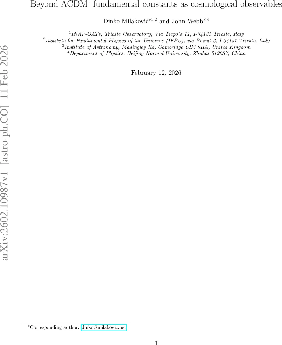 우주 상수 α 측정으로 ΛCDM을 넘어서는 새로운 물리 탐색
