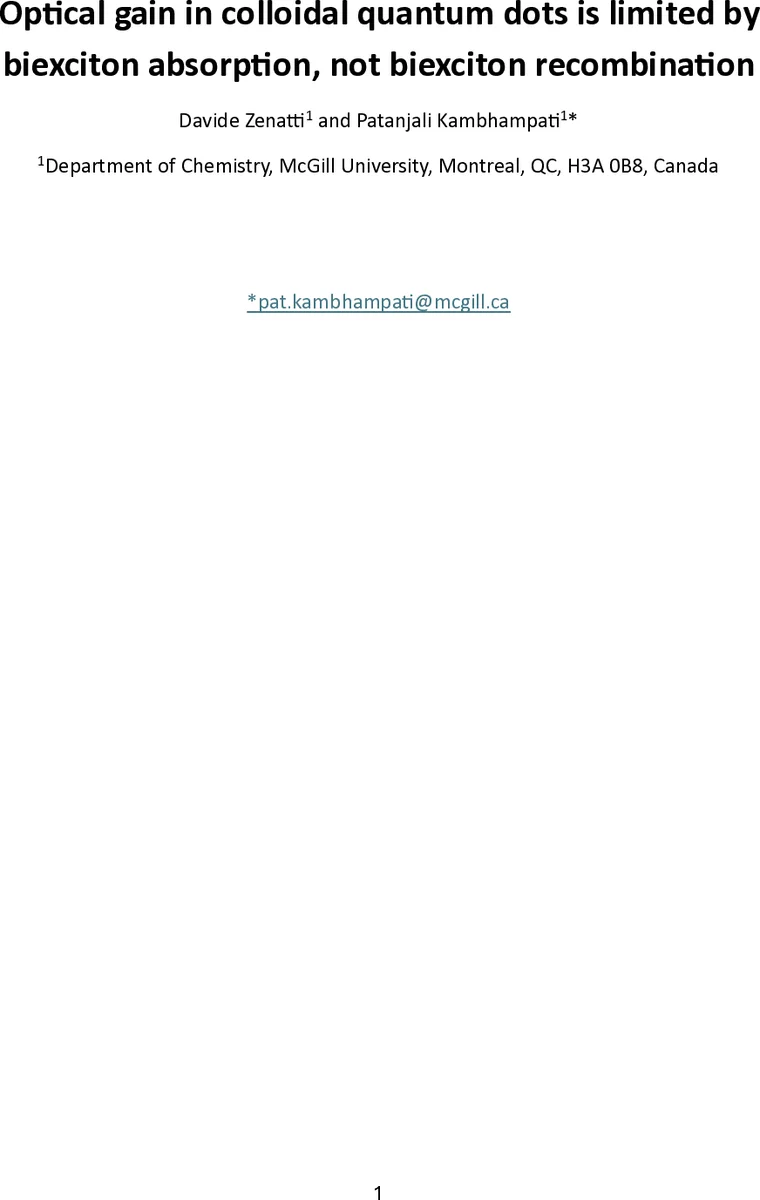 양자점 광증폭, 이중입자 흡수가 한계