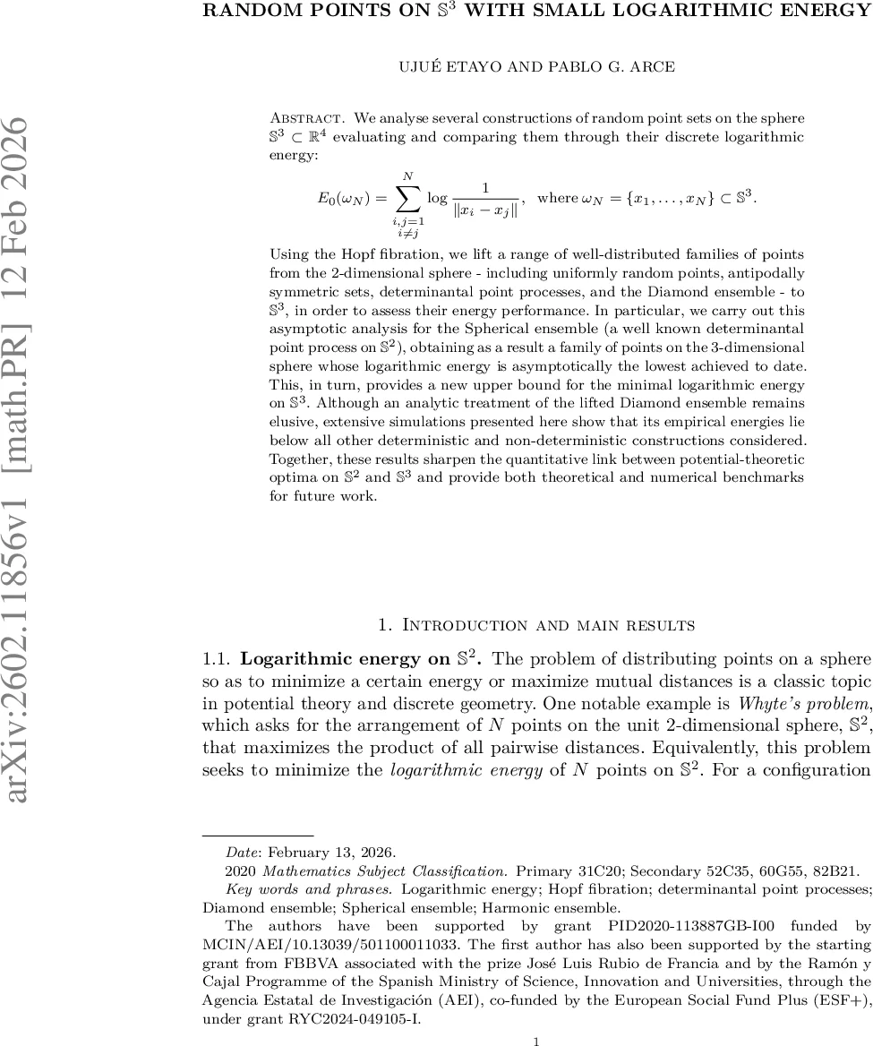 Hopf 섬유를 이용한 S³ 로그 에너지 최소화 새로운 상한