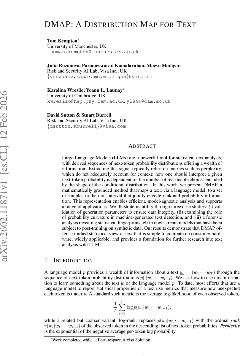 텍스트 통계의 새로운 시각, DMAP: 확률‑순위 매핑 기법