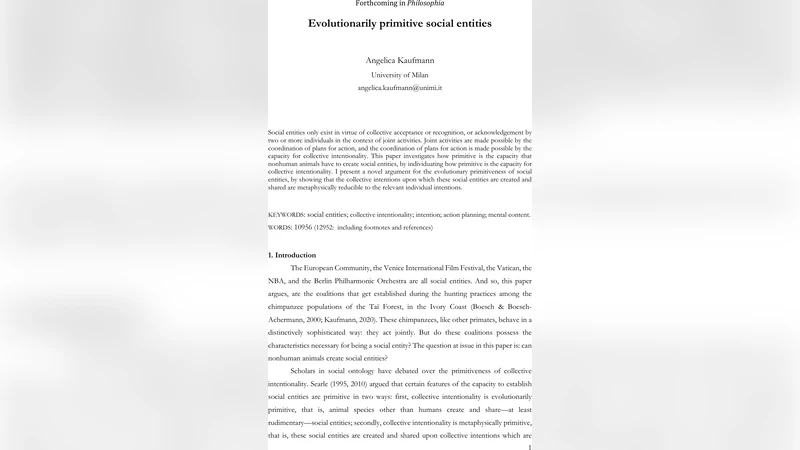 진화 초기의 사회적 존재