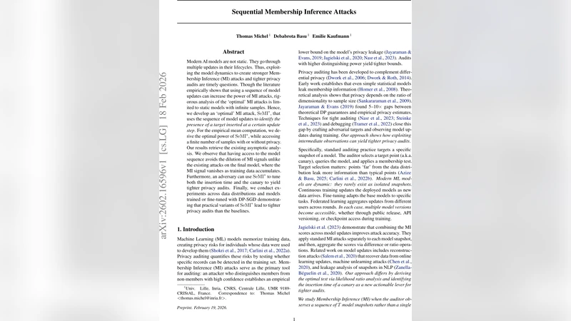 연속 멤버십 추론 공격