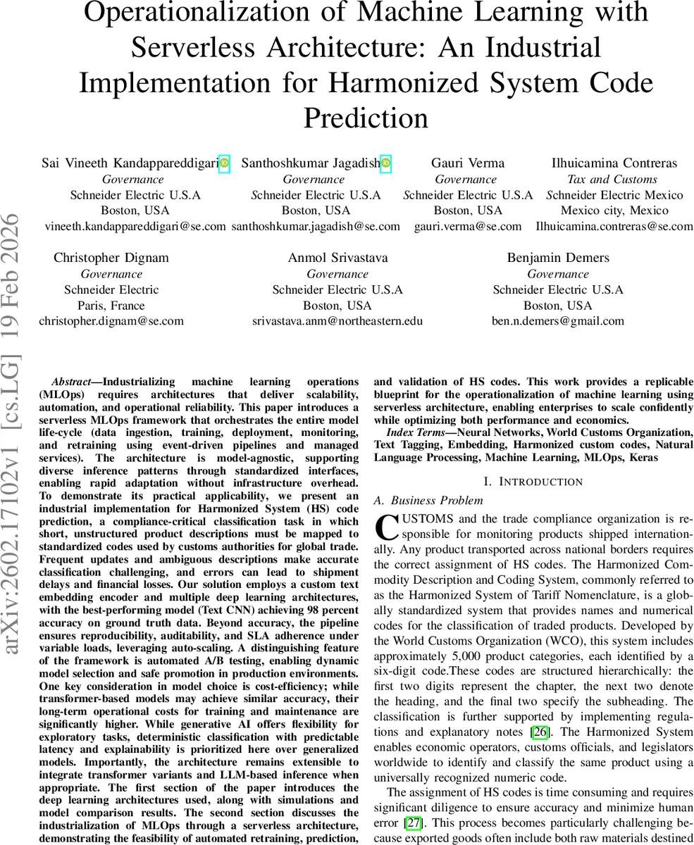 서버리스 MLOps 기반 HS 코드 자동 분류 시스템