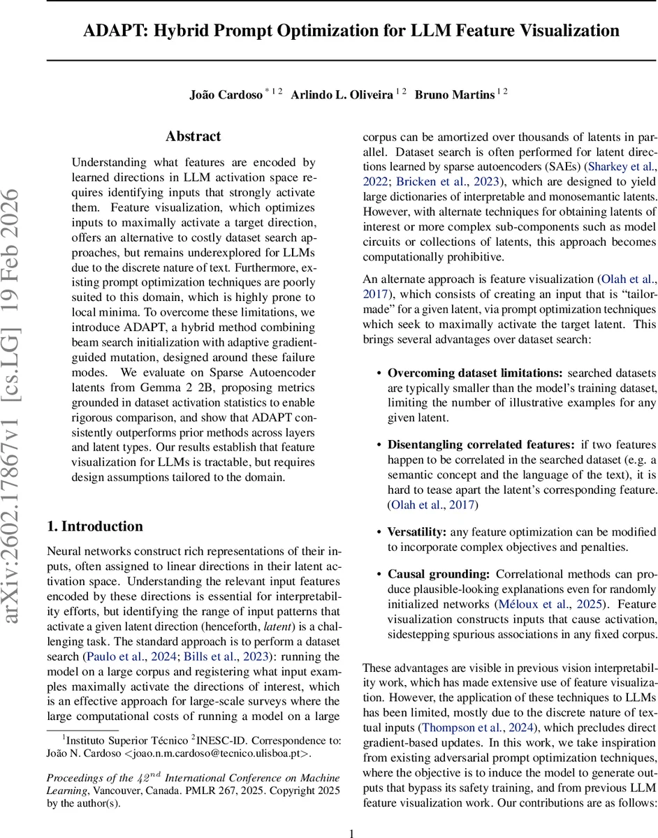 하이브리드 프롬프트 최적화로 LLM 특징 시각화