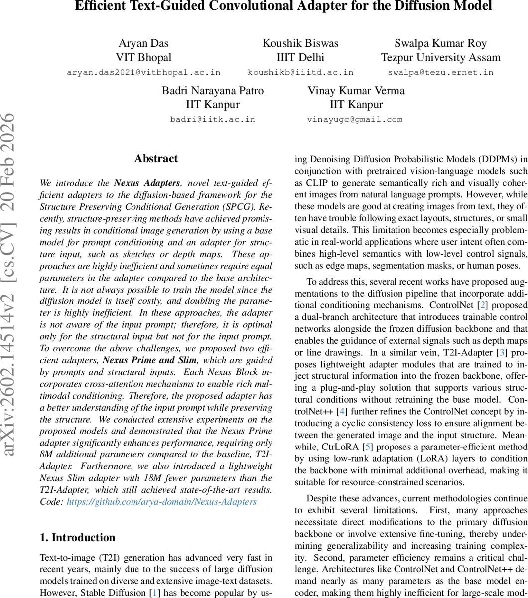 프롬프트 인식형 경량 어댑터로 효율적인 구조 보존 이미지 생성