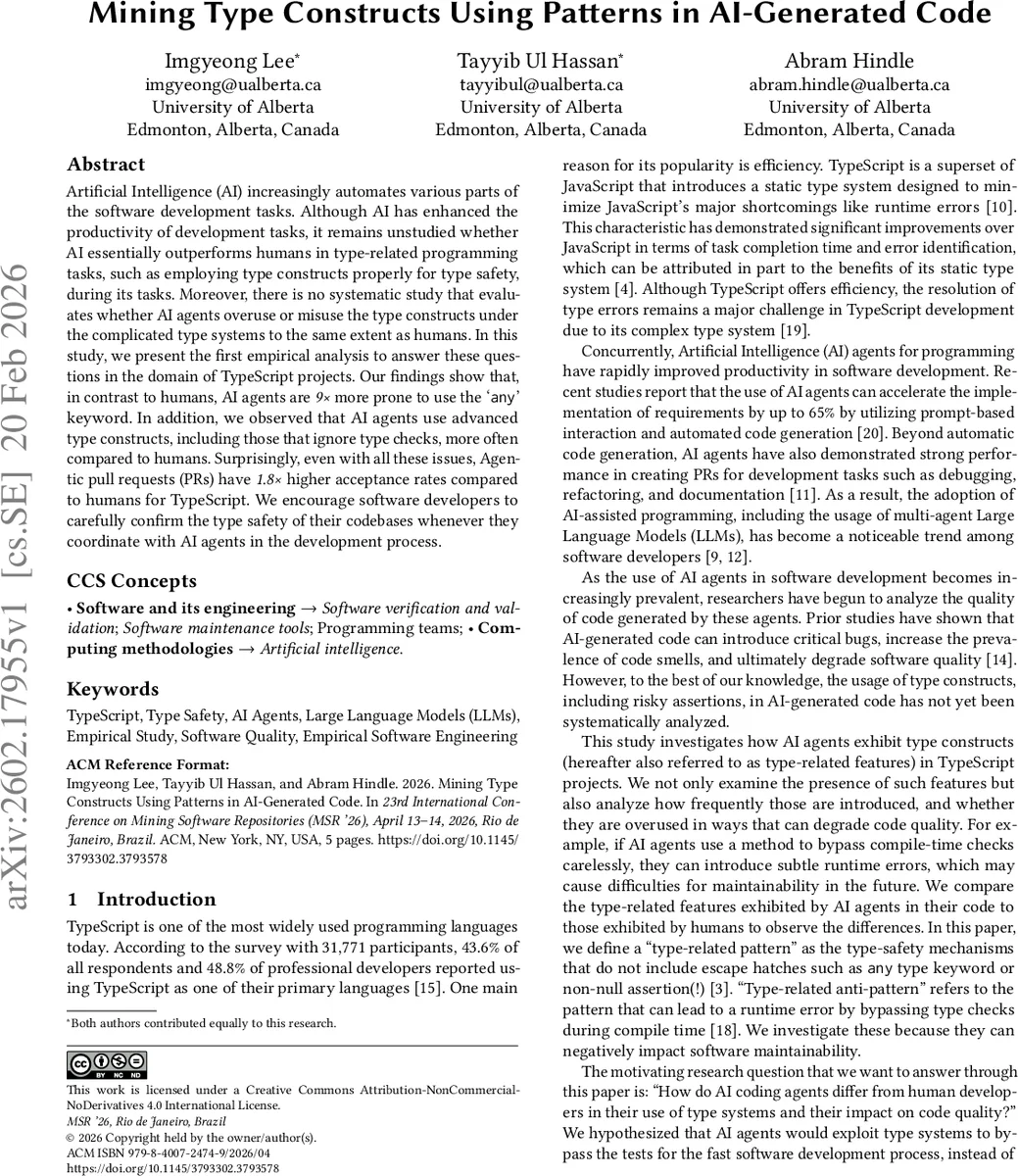 AI 생성 코드의 타입 사용 패턴 분석