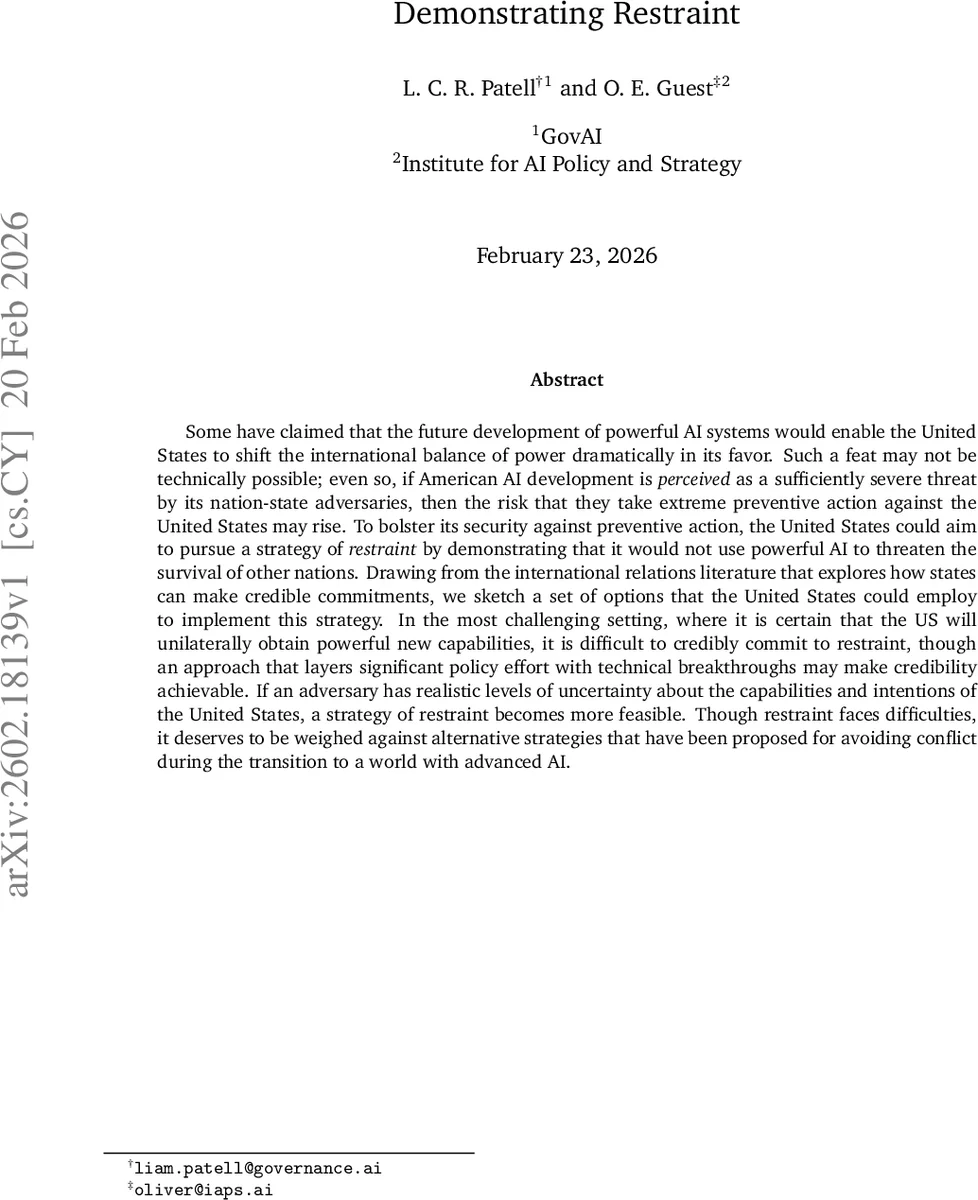 미래 AI 시대 미국의 ‘제한 전략’—신뢰 구축을 위한 정책 설계