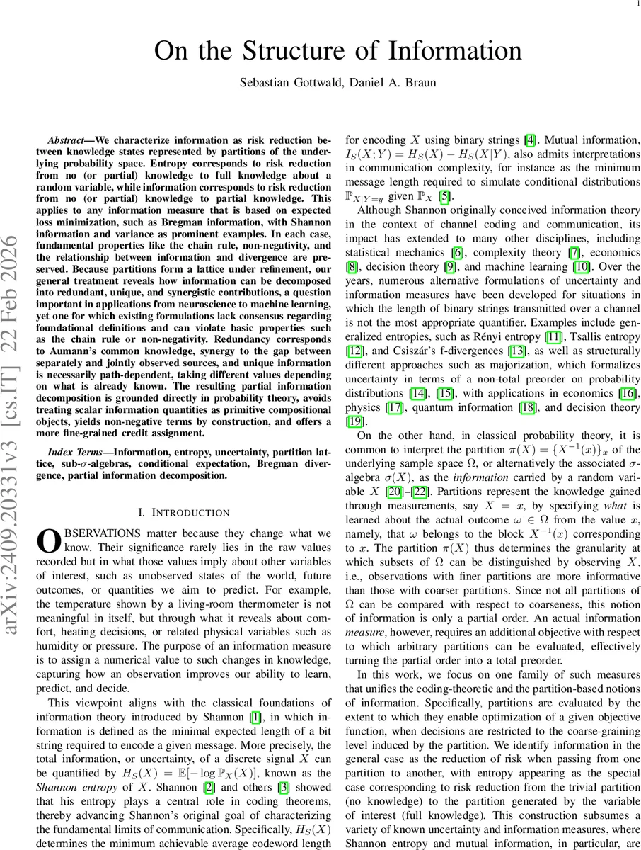 정보의 구조와 위험 감소