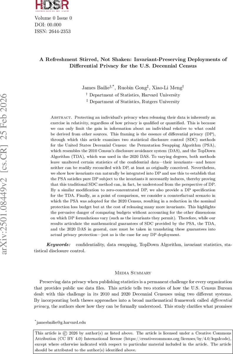 인버리언트 보존 차원에서 바라본 차분 프라이버시 적용