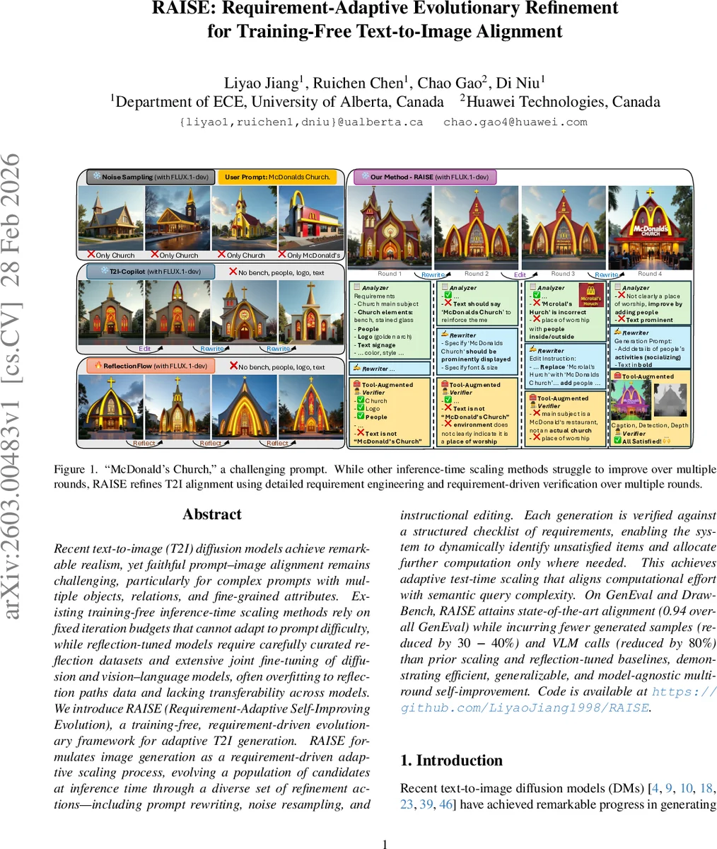 요구 기반 적응형 진화적 텍스트‑이미지 정렬