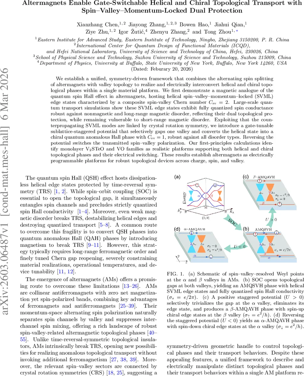 알터마그넷으로 구현하는 전기 스위치 가능한 헬리컬·키랄 위상 전송