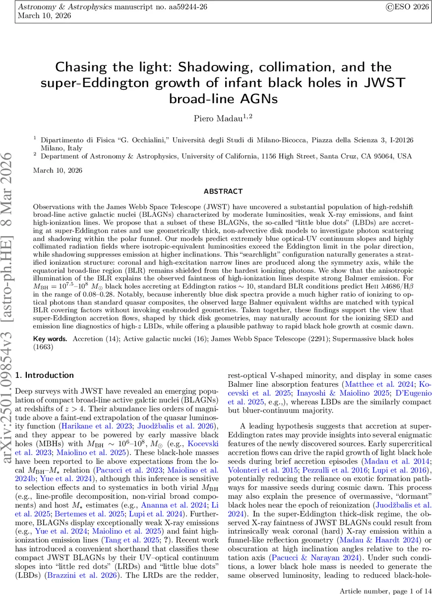 빛을 쫓다 초거대 블랙홀의 초극한 성장과 그림자 효과