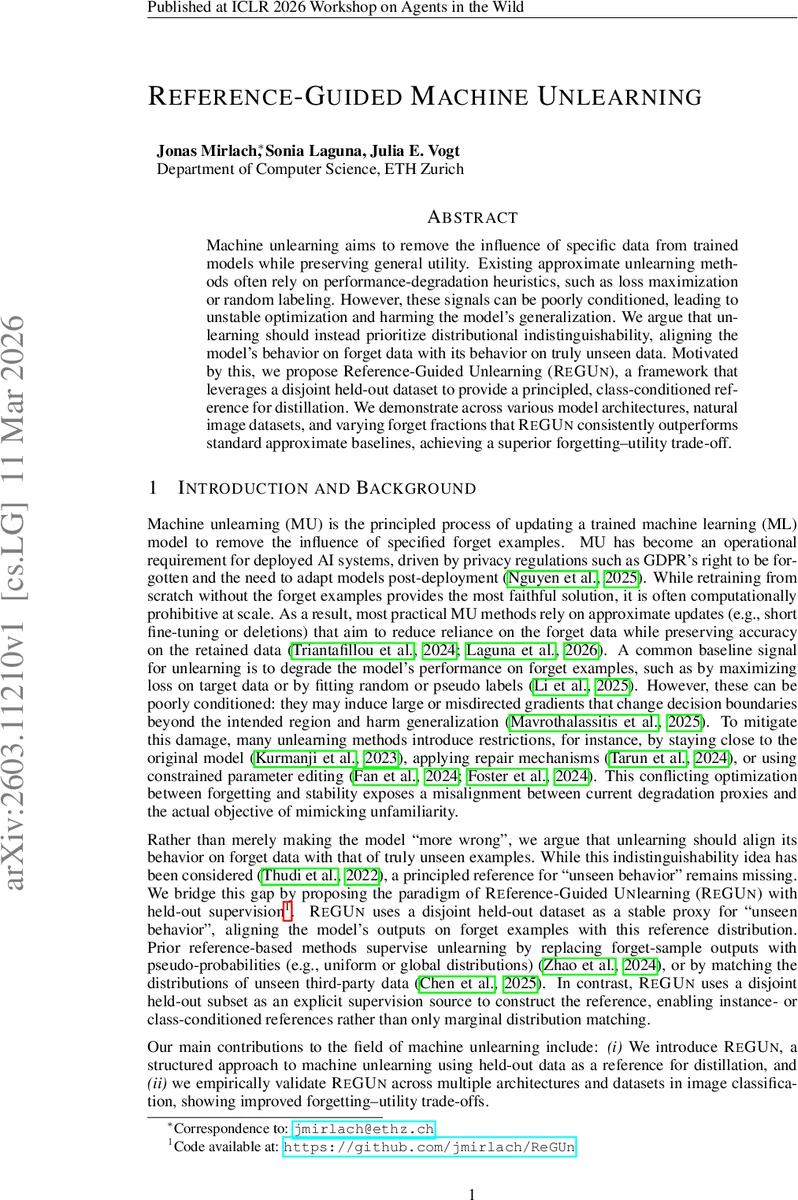 참조 가이드 머신 언러닝