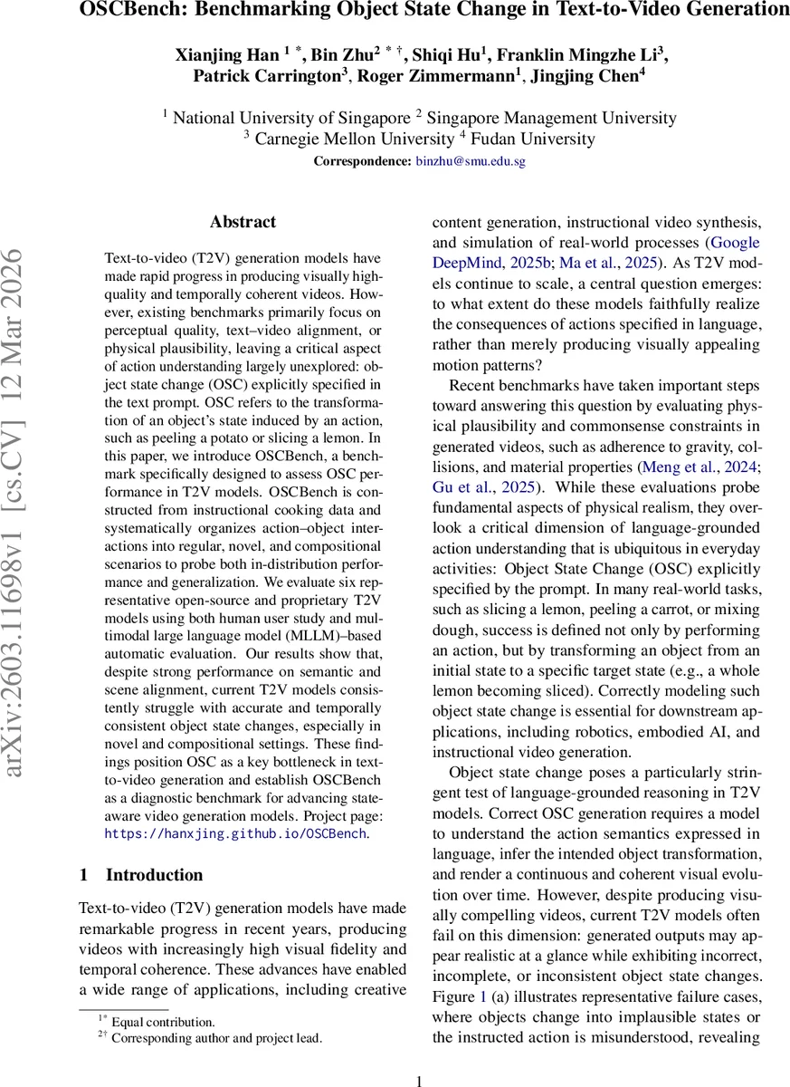 텍스트투비디오에서 객체 상태 변화를 평가하는 OSCBench