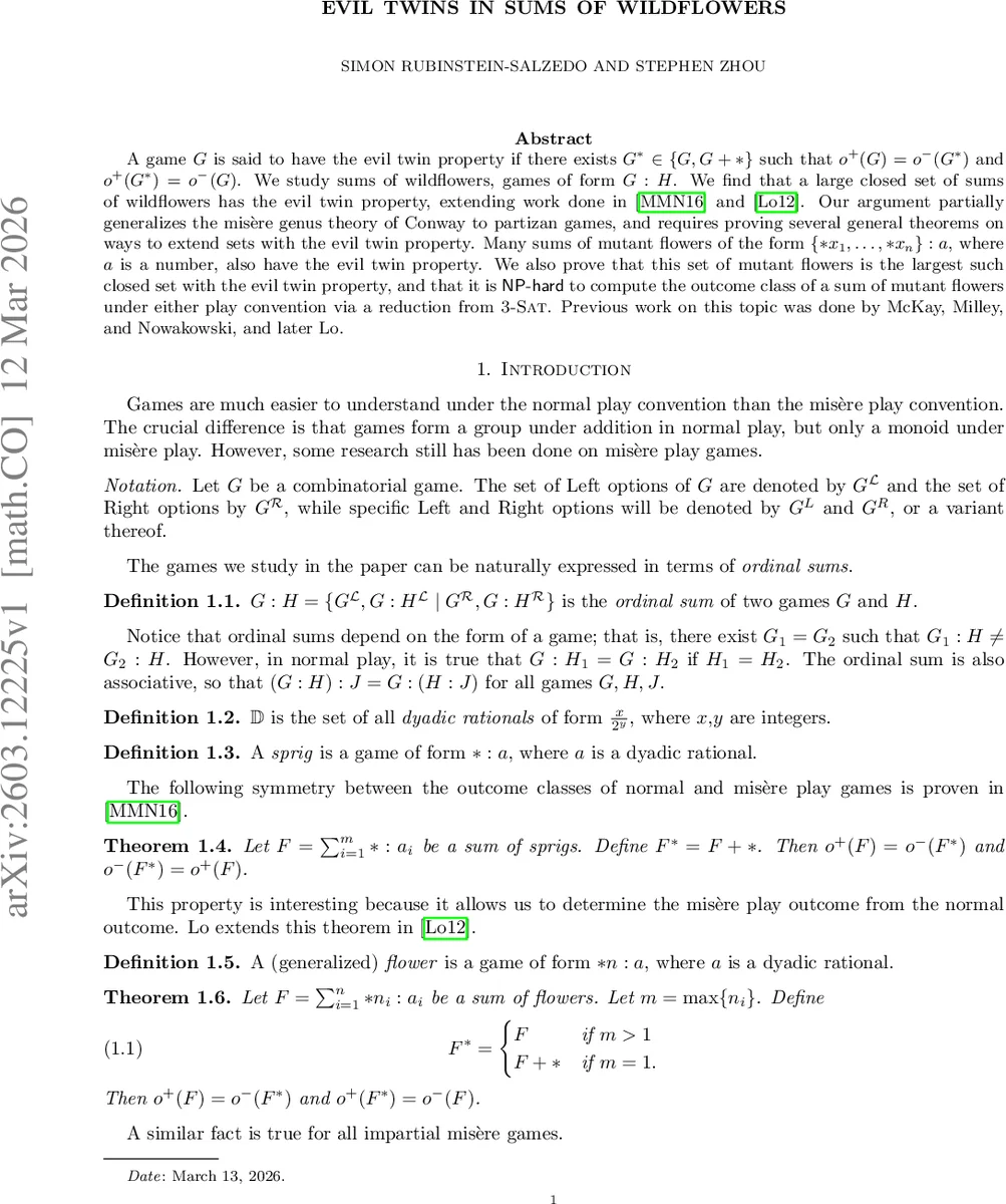 와일드플라워 합의 악마 쌍: 정상·미시어 대칭과 복잡도