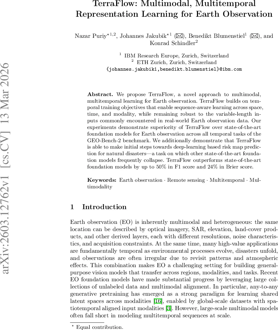 테라플로: 다중모달·다중시계열 지구관측 학습 혁신