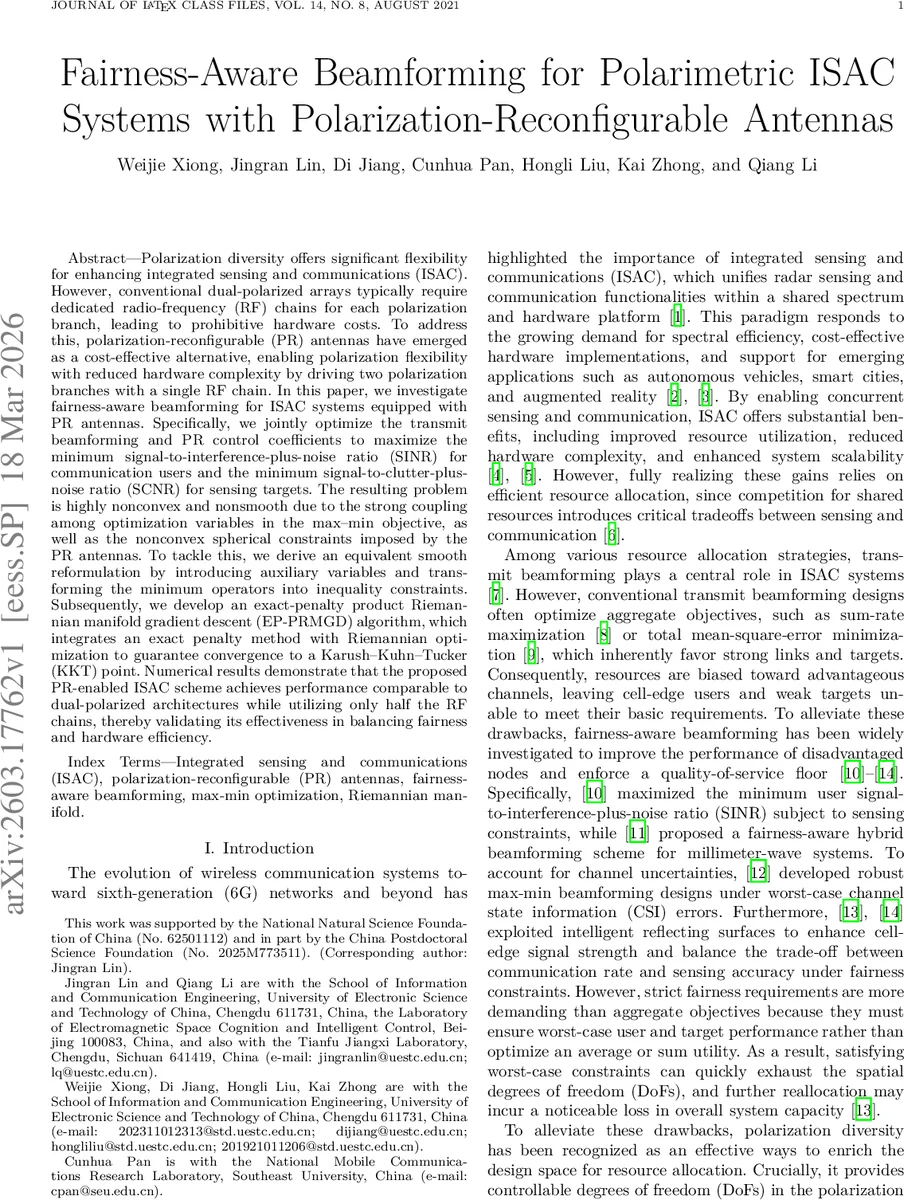 극복 가능한 공정성‑지향 빔포밍: PR 안테나 기반 폴라리메트릭 ISAC 혁신