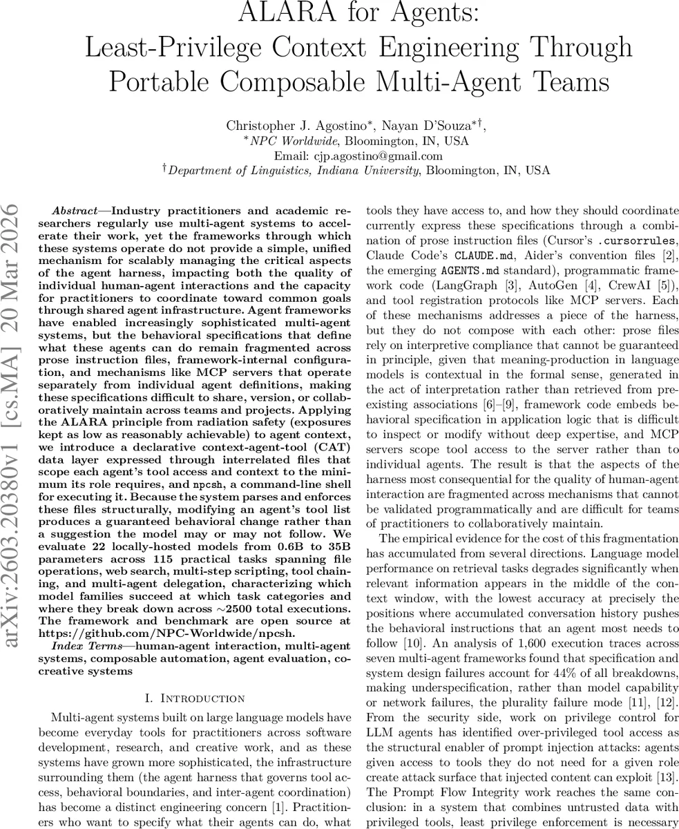 에이전트 최소 권한 설계 ALARA 원칙을 적용한 포터블 멀티에이전트 팀