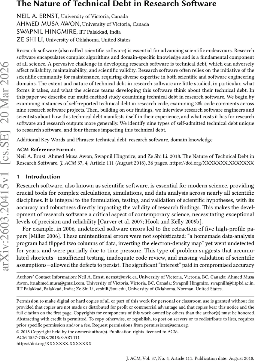 연구소프트웨어 기술부채의 본질