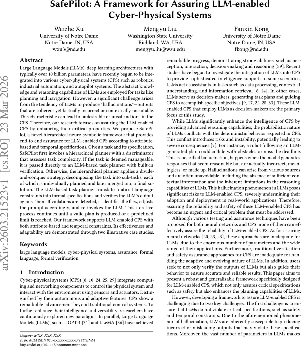 안전한 LLM 기반 사이버물리 시스템을 위한 프레임워크