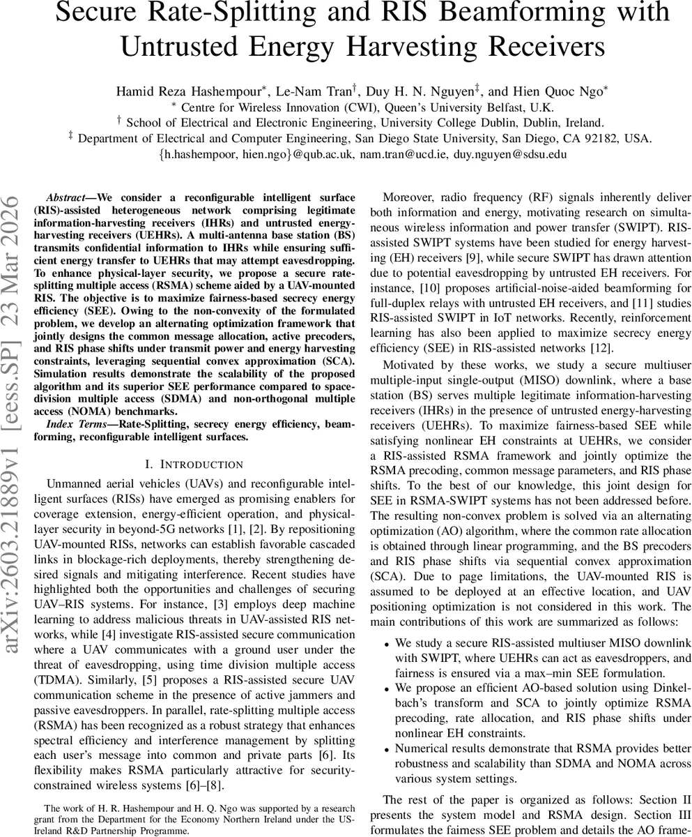 UAV 기반 RIS와 RSMA를 활용한 보안 에너지 효율 최적화