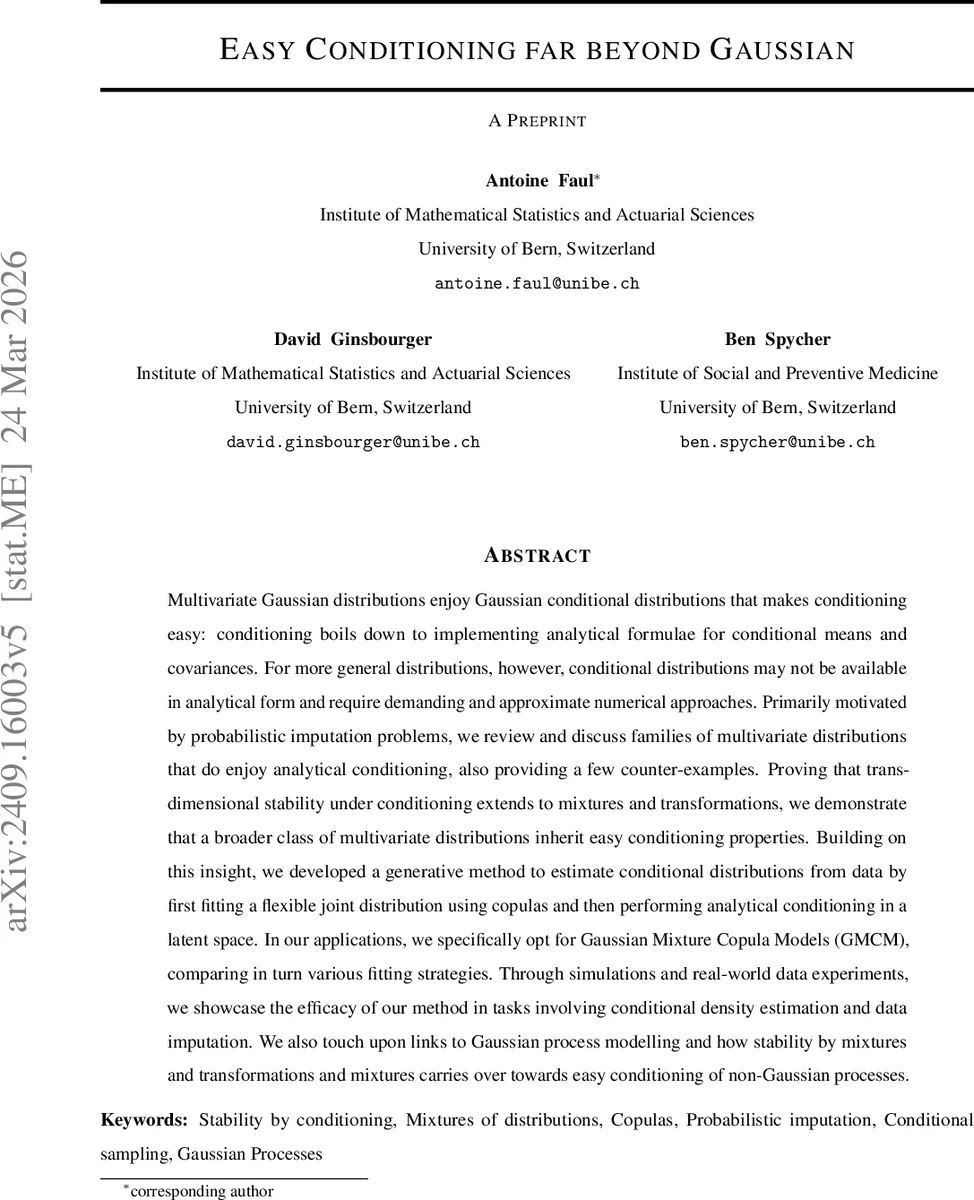 Gaussian을 넘어서는 쉬운 조건부 추정