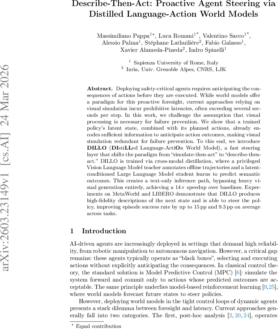 언어 기반 사전 행동 예측으로 빠른 로봇 안전 제어